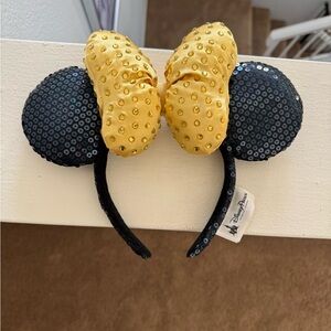 Disney Mickey Black and Gold Sequin Headband